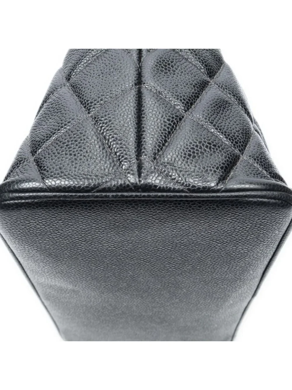 Chanel Timeless Medallion Tote Bag Black Quilted Caviar Leather